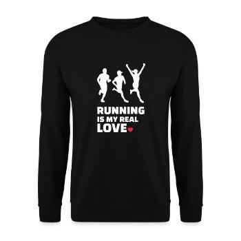 J’adore la course - Sweat-shirt Unisexe - noir - Devant - Alina (178cm) & Michal (187cm)