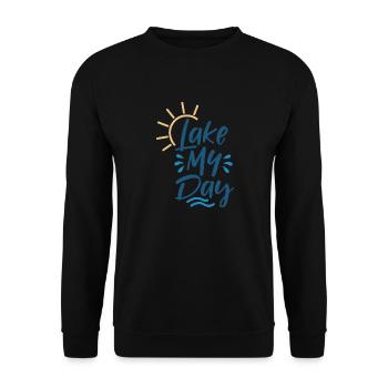 Lake My Day - Unisex Sweatshirt - black - Front - Alina (178cm) & Michal (187cm)