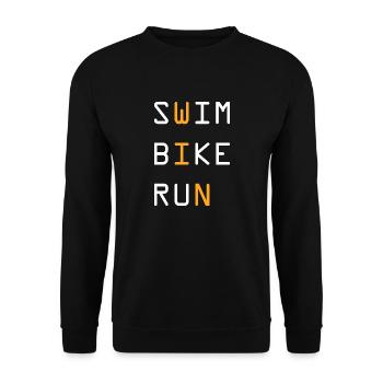 Triathlon Natation Vélo Course Marathon - Sweat-shirt Unisexe - noir - Devant - Alina (178cm) & Michal (187cm)
