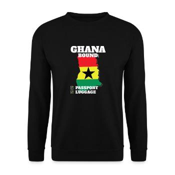 Ghana Bound Country Travel Vacances drapeau ghanéen - Sweat-shirt Unisexe - noir - Devant - Alina (178cm) & Michal (187cm)