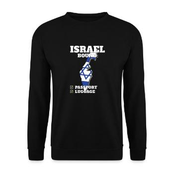 Israël Bound Country Travel Vacances drapeau israélien - Sweat-shirt Unisexe - noir - Devant - Alina (178cm) & Michal (187cm)