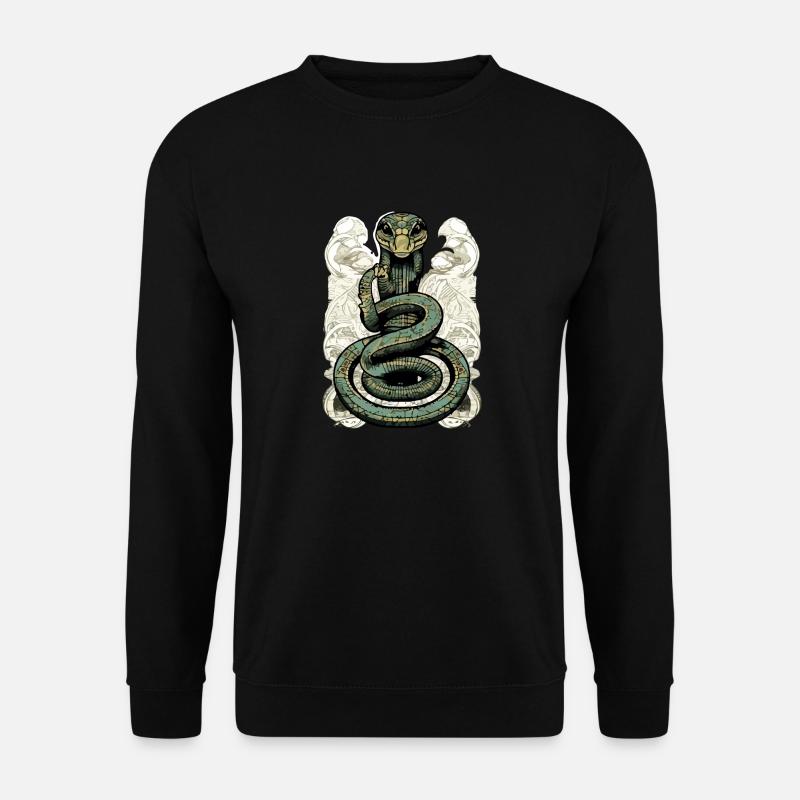 Kik die Schlange - Unisex Pullover - Schwarz