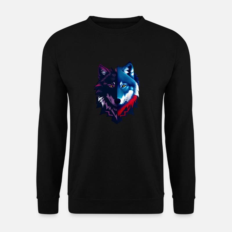 wolf - Unisex Sweatshirt - black
