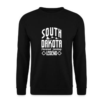 South Dakota Pheasant shooting legend - Unisex Sweatshirt - black - Front - Alina (178cm) & Michal (187cm)