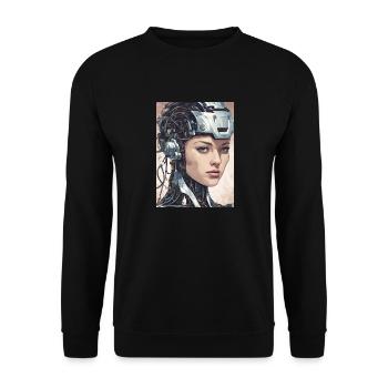 L'intelligence artificiel la combinaison gagnante - Sweat-shirt Unisexe - noir - Devant - Alina (178cm) & Michal (187cm)