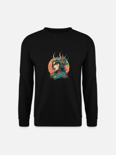 Gnade des Kriegers: Japanischer Sonnenwächter - Unisex Pullover - Schwarz