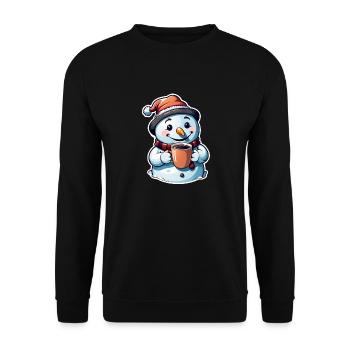 Snowman - Unisex Sweatshirt - black - Front - Alina (178cm) & Michal (187cm)