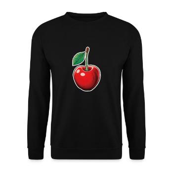 Cerise, fruit unique - Sweat-shirt Unisexe - noir - Devant - Alina (178cm) & Michal (187cm)