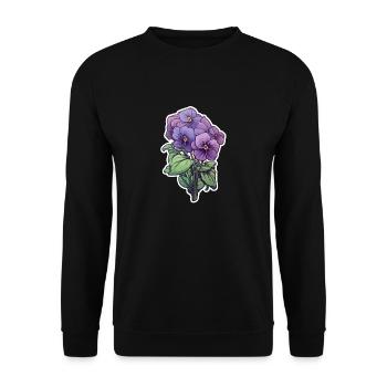 Pansy - Unisex Sweatshirt - black - Front - Alina (178cm) & Michal (187cm)