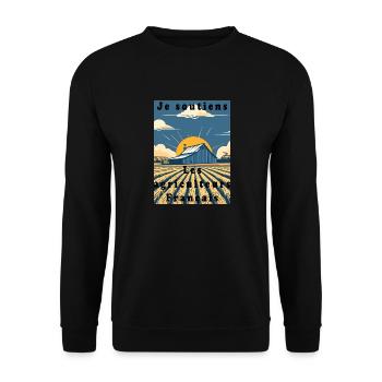 Support for Farmers #2 - Unisex Sweatshirt - black - Front - Alina (178cm) & Michal (187cm)