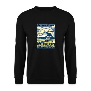 Support for Farmers #8 - Unisex Sweatshirt - black - Front - Alina (178cm) & Michal (187cm)