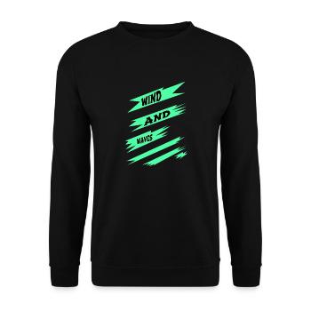 free spirit freedom lifestyle - Unisex Pullover - Schwarz - Vorne - Alina (178cm) & Michal (187cm)