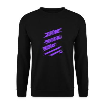 Trouver du réconfort Cadeau d’anniversaire Échapper à la routine - Sweat-shirt Unisexe - noir - Devant - Alina (178cm) & Michal (187cm)