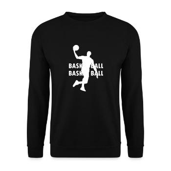 Basketball - Unisex Pullover - Schwarz - Vorne - Alina (178cm) & Michal (187cm)