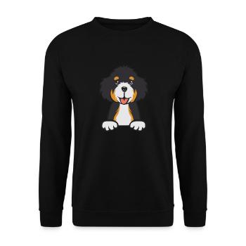 Bernedoodle Dog - Unisex Sweatshirt - black - Front - Alina (178cm) & Michal (187cm)