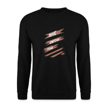 fun inner courage courage mindset - Unisex Pullover - Schwarz - Vorne - Alina (178cm) & Michal (187cm)