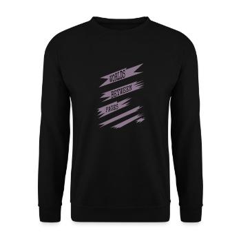 Fun Escape Quotes Literature Appreciation Geek - Unisex Sweatshirt - black - Front - Alina (178cm) & Michal (187cm)