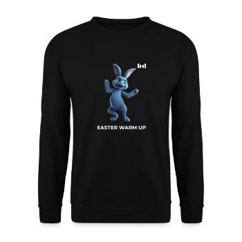 Blue Easter bunny by bdecent - Unisex Pullover - Schwarz - Vorne - Alina (178cm) & Michal (187cm)