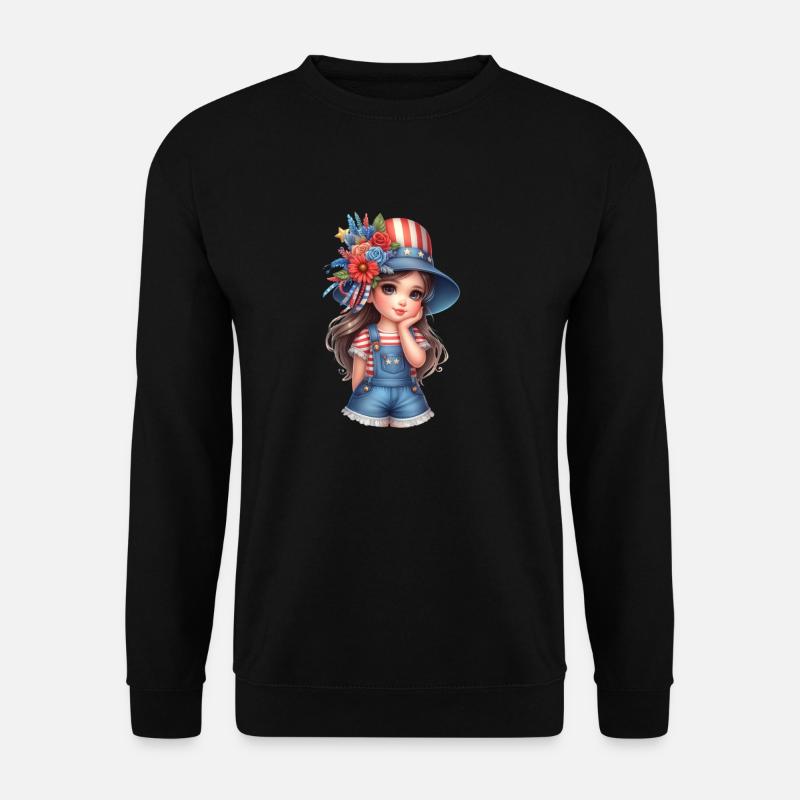 USA Girly si doux comme un Bosh - Sweat-shirt Unisexe - noir