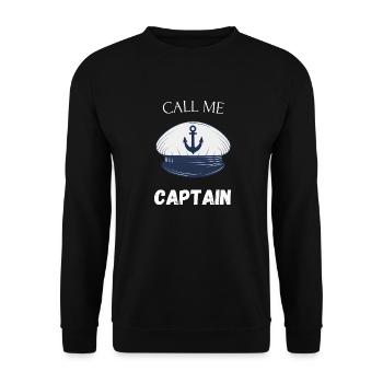 Call me the captain - Unisex Sweatshirt - black - Front - Alina (178cm) & Michal (187cm)