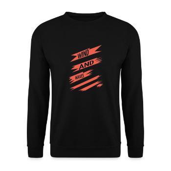 funny freedom adventures riding the wind - Unisex Sweatshirt - black - Front - Alina (178cm) & Michal (187cm)