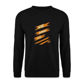 Geek Freedom Adventures Awesome Windsurfing Funny - Unisex Sweatshirt - black - Front - Alina (178cm) & Michal (187cm)