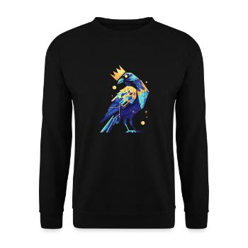 Fabulous Raven - Unisex Pullover - Schwarz - Vorne - Alina (178cm) & Michal (187cm)