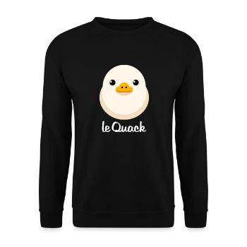 Küken Hell le Quack für dunkle Untergründe - Unisex Pullover - Schwarz - Vorne - Alina (178cm) & Michal (187cm)