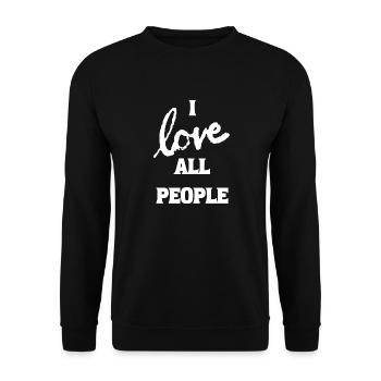 J’aime tout le monde - Sweat-shirt Unisexe - noir - Devant - Alina (178cm) & Michal (187cm)