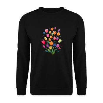 Floristin für eine Floristin - Unisex Pullover - Schwarz - Vorne - Alina (178cm) & Michal (187cm)