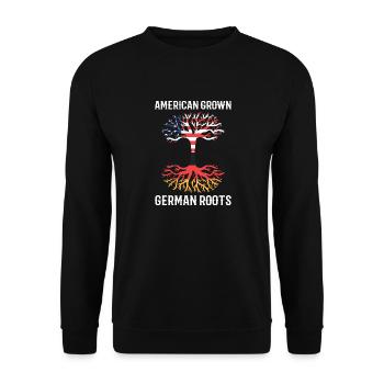 American German - Unisex Sweatshirt - black - Front - Alina (178cm) & Michal (187cm)
