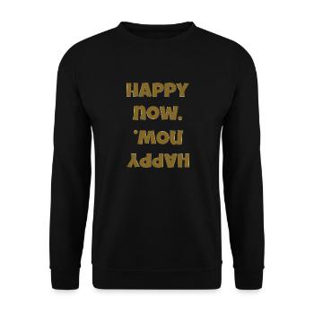 heureux maintenant - Sweat-shirt Unisexe - noir - Devant - Alina (178cm) & Michal (187cm)