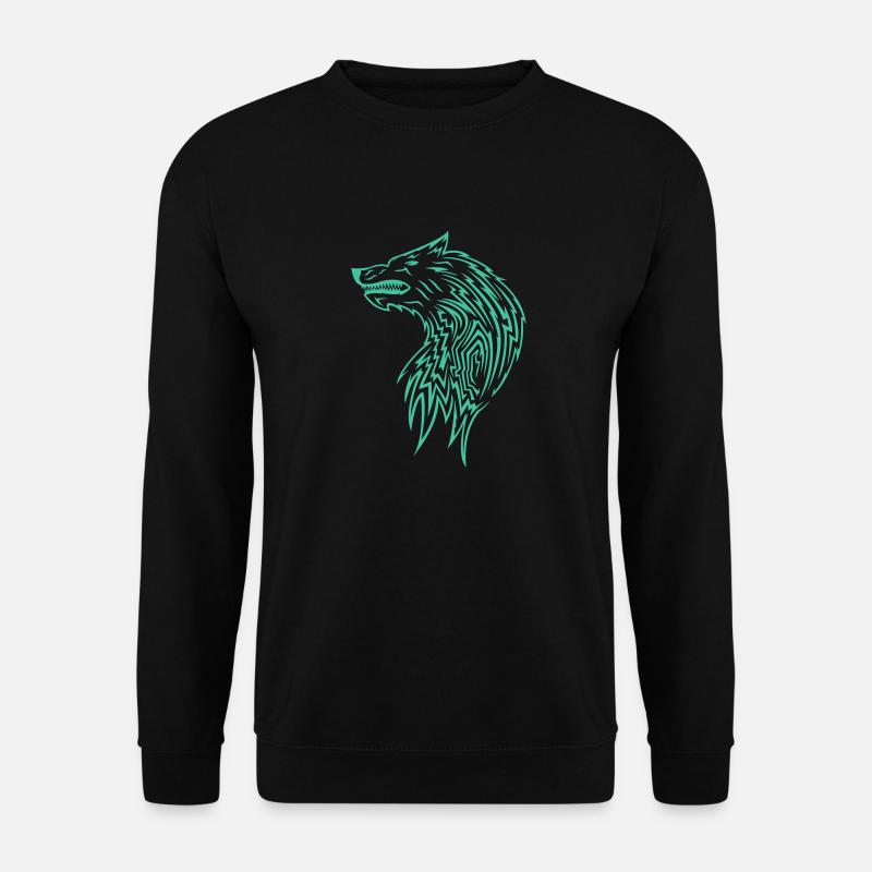 wolf muster - Unisex Pullover - Schwarz