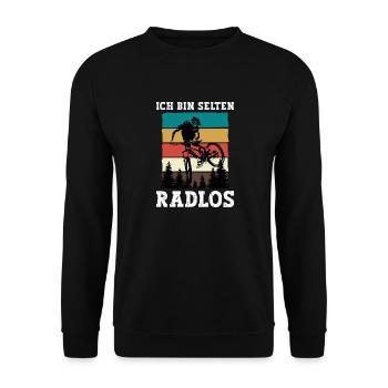 Rarement vélo sans roues vélo de montagne vélo de route vélo - Sweat-shirt Unisexe - noir - Devant - Alina (178cm) & Michal (187cm)