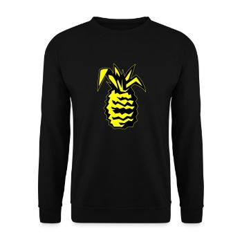 Pineapple 02 - Unisex Sweatshirt - black - Front - Alina (178cm) & Michal (187cm)