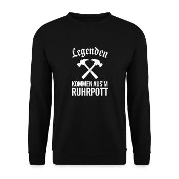 North Rhine-Westphalia NRW Germany Ruhrpott - Unisex Sweatshirt - black - Front - Alina (178cm) & Michal (187cm)