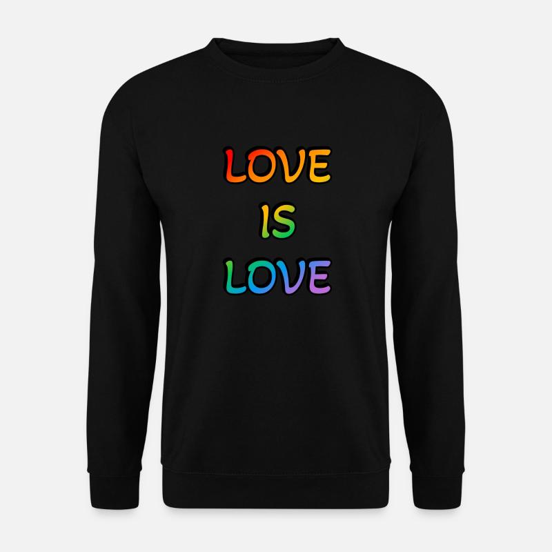Rainbow Love is Love - Unisex Sweatshirt - black