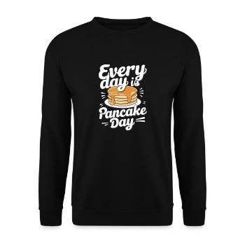 Pancakes Breakfast Food Pancake - Unisex Sweatshirt - black - Front - Alina (178cm) & Michal (187cm)