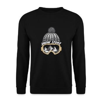 Snow Stoke - Unisex Sweatshirt - black - Front - Alina (178cm) & Michal (187cm)