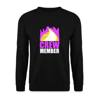 Crew Member Segeln Sonne Logo Mannschaft Mitglied - Unisex Pullover - Schwarz - Vorne - Alina (178cm) & Michal (187cm)
