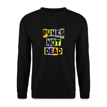Punk Never Dies Punk Rock Punk Music Retro Punks - Unisex Sweatshirt - black - Front - Alina (178cm) & Michal (187cm)