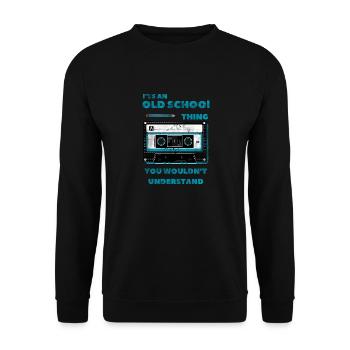 Old School Vibes – You won't understand this! - Unisex Sweatshirt - black - Front - Alina (178cm) & Michal (187cm)