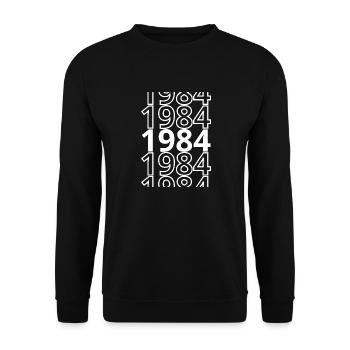1984 1984 1984 - Unisex Pullover - Schwarz - Vorne - Alina (178cm) & Michal (187cm)