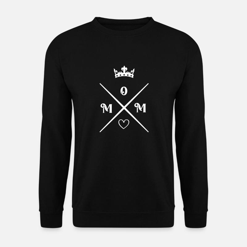 mom heart - Unisex Pullover - Schwarz