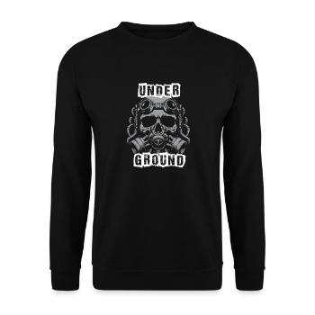 Underground design with skullmask - Unisex Sweatshirt - black - Front - Alina (178cm) & Michal (187cm)