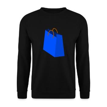 Einkauf Tasche - Unisex Pullover - Schwarz - Vorne - Alina (178cm) & Michal (187cm)