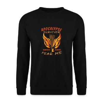 Apocalypse Survivor - Sweat-shirt Unisexe - noir - Devant - Alina (178cm) & Michal (187cm)