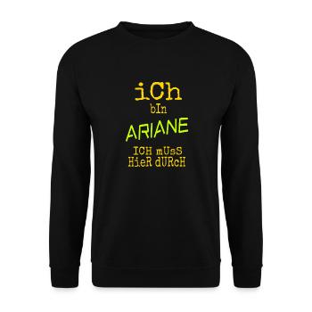 Gift for Ariane - Unisex Sweatshirt - black - Front - Alina (178cm) & Michal (187cm)