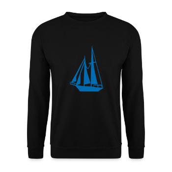 Sailing Boat - Unisex Sweatshirt - black - Front - Alina (178cm) & Michal (187cm)