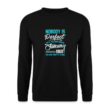 Janvier 1969 Vous êtes assez proche parfait - Sweat-shirt Unisexe - noir - Devant - Alina (178cm) & Michal (187cm)